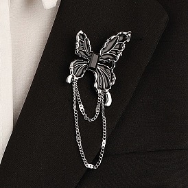 Alloy Enamel Brooch, Butterfly Clothing Accessories Collar Pin Chest Flower