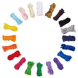 100M 20 Styles Polyester Lace Trims, Wave Trimming