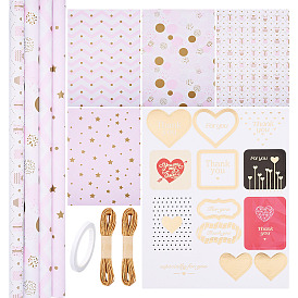 Бумага для вырезок, с веревкой и наклейкой