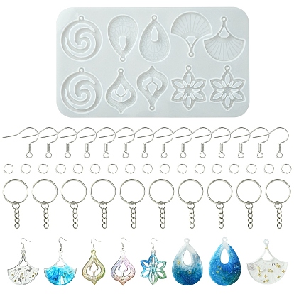 Набор для изготовления ювелирных изделий из серег с листьями и цветами своими руками, в том числе подвесные силиконовые формы