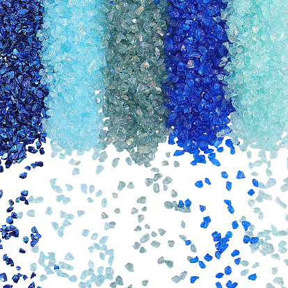 300g 5 цвета гальванических стеклянных шариков, без отверстия , аксессуары для украшения ногтей для женщин