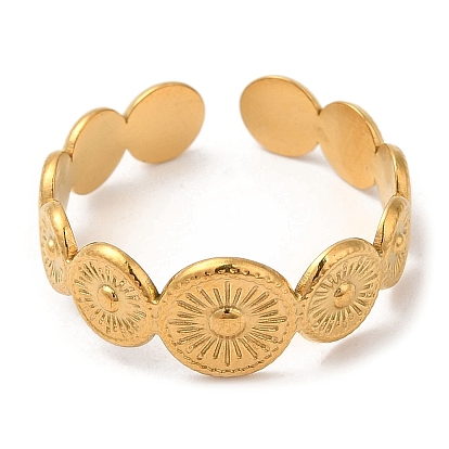 304 открытая манжета из нержавеющей стали, плоские круглые с солнцем