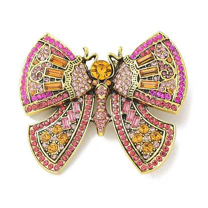 Броши-бабочки из сплава со стразами для одежды рюкзака