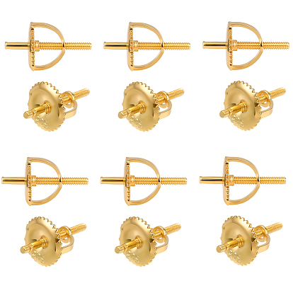 6 наборы 925 серебряные гайки для ушей со штифтами