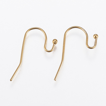 Ion Plating(IP) 316 Stainless Steel Earring Hooks, Ear Wire