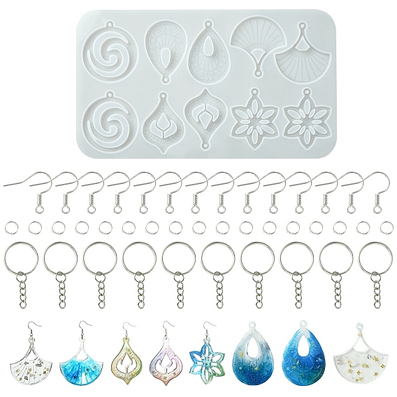 Набор для изготовления ювелирных изделий из серег с листьями и цветами своими руками, в том числе подвесные силиконовые формы