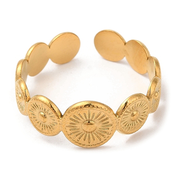 304 открытая манжета из нержавеющей стали, плоские круглые с солнцем