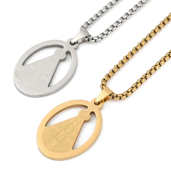 201 ожерелья с подвесками из нержавеющей стали Nossa senhora aparecida для женщин с Девой Марией