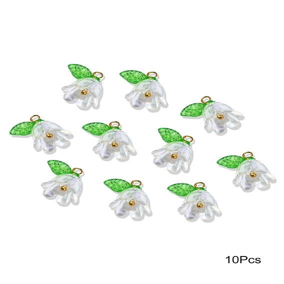 Акриловые подвески, с латунной фурнитурой 