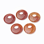 Natural Carnelian Pendants, Dyed, Flat Round