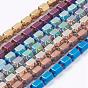 Electroplate Non-Magnetic Synthetic Hematite Beads Strands, Faceted, Column