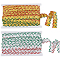 2 карты 2 цветная полиэфирная плетеная кружевная лента, волнистая лента, аксессуары