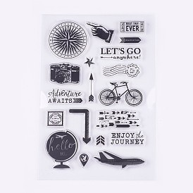 Силиконовые штампы, для diy scrapbooking, фотоальбом декоративный, изготовление карт, тема путешествия