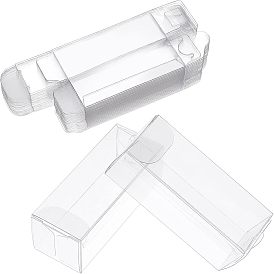 30Pcs Rectangle Transparent Plastic PVC Box Gift Packaging, Waterproof Folding Box, for Toys & Molds