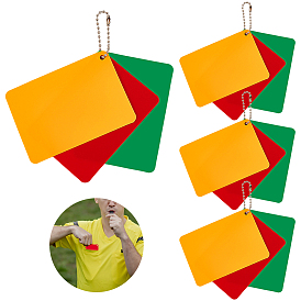 Задержка штрафных карточек судьи из ПВХ, предупреждение и выброс, с шариковой цепью