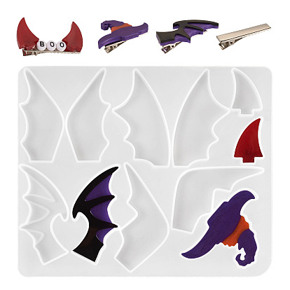 Железная аллигатора заколки фурнитура, Силиконовая форма для пищевых продуктов с подвесками на тему Хэллоуина, сделанная своими руками., формы для литья смолы, для уф-смолы, изготовление изделий из эпоксидной смолы