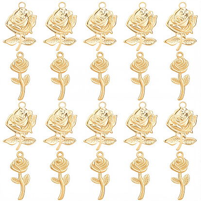 20 шт 2 стили 304 подвески из нержавеющей стали, выросли прелести