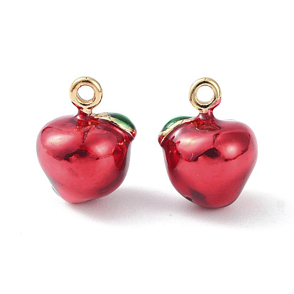 Латунь эмаль прелести, имитация фруктов, золотой свет, яблочный шарм