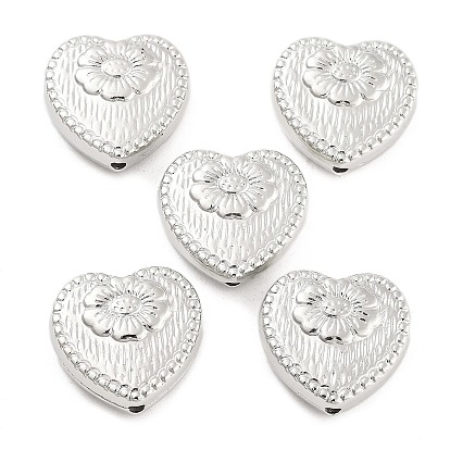 CCB Plastic Beads, Heart, Flower