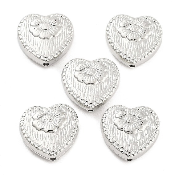 CCB Plastic Beads, Heart, Flower