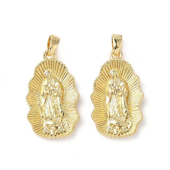 Латунные подвески, овальные с рисунками " virgin mary"