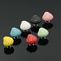 Ceramic Drawer Knob, with Alloy Findings and Screws, Cabinet Pulls Handles for Drawer, Doorknob Accessories, Shell Shape
