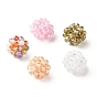 Cubic Zirconia Round Weave Beads, Cluster Beads, Faceted