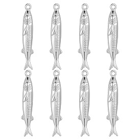 8 латунные подвески шт., рыба