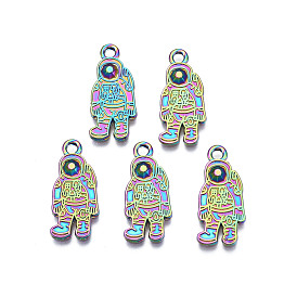 Rainbow Color Alloy Pendants, Cadmium Free & Lead Free, Spaceman