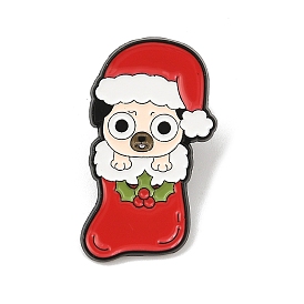 Рождественские эмалевые значки с изображением шарпея, булавки для лацканов из сплава для одежды рюкзака