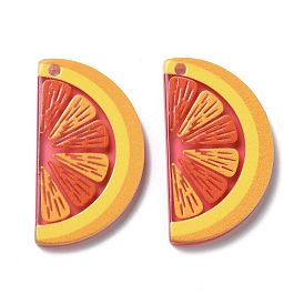 Полупрозрачные акриловые подвески, 3 d распечатано, оранжевые