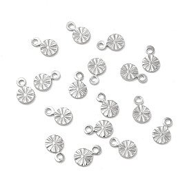 304 Stainless Steel Charms, Flat Round Charm