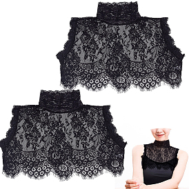 2шт. хлопковые кружевные съемные накладные воротники