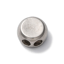 201 из нержавеющей стали бусы, плоско-круглые