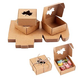 Cardboared Box, with PVC Display Window, Cardboard Gift Packaging Boxes for Hand-made Soap, Square
