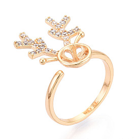 Ожерелье из латунного рогового микропаве с прозрачным кубическим цирконием, за половину пробурено бисера