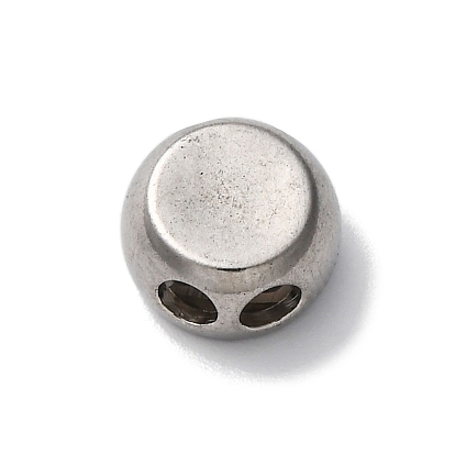 201 из нержавеющей стали бусы, плоско-круглые