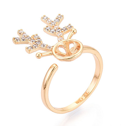 Ожерелье из латунного рогового микропаве с прозрачным кубическим цирконием, за половину пробурено бисера