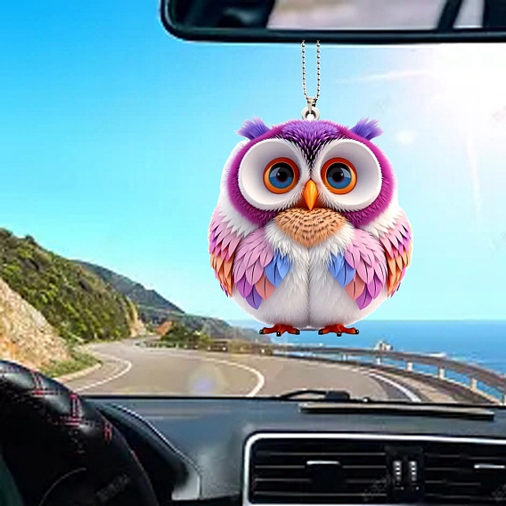Сова акриловые подвесные украшения, для украшения зеркала заднего вида автомобиля