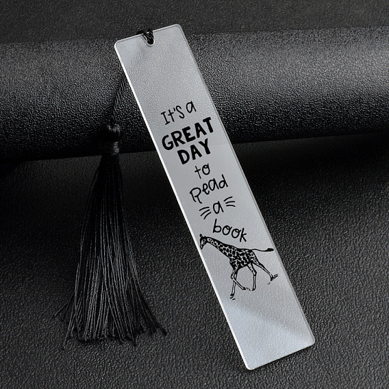 Прямоугольные прозрачные акриловые закладки, закладки с кисточками