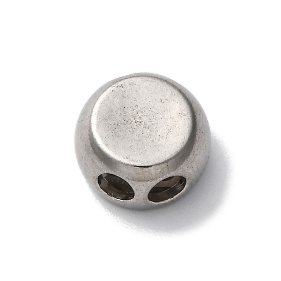 201 из нержавеющей стали бусы, плоско-круглые