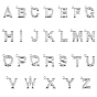 304 Edelstahl Alphabet Charme Edelstahl, Buchstabe
