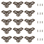 Eckschutz aus Zinklegierung, mit schrauben, für möbel schmuckschatulle dekoration, Schmetterling