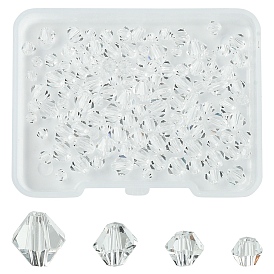 120шт 4 цвета имитация австрийского хрусталя, класс AAA, граненые, двухконусные