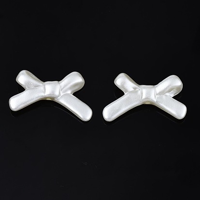 Acrylic Imitation Pearl Beads, High Luster, Bowknot