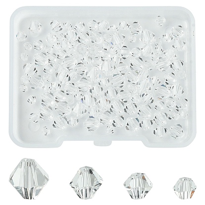 120шт 4 цвета имитация австрийского хрусталя, класс AAA, граненые, двухконусные