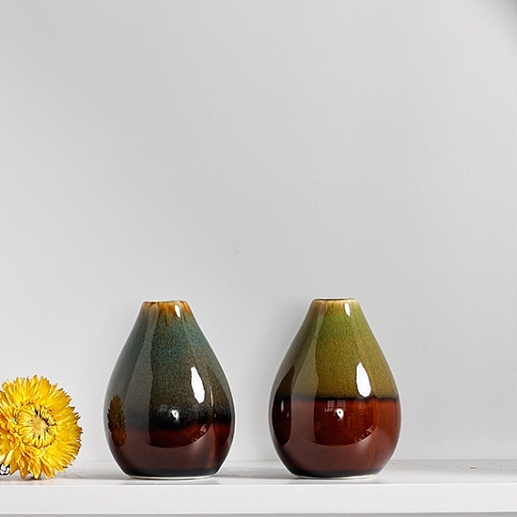 Mini Ceramic Floral Vases for Home Decor, Small Flower Bud Vases for Centerpiece, Vase