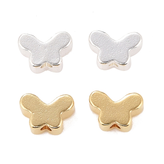 Placage en rack perles de laiton écologiques, sans plomb et sans cadmium, plaqué longue durée, papillon