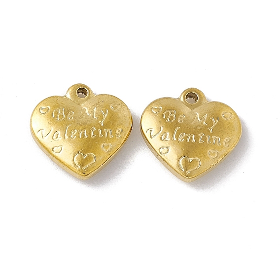 День святого Валентина 304 подвески из нержавеющей стали, Сердце со словом моим Валентина