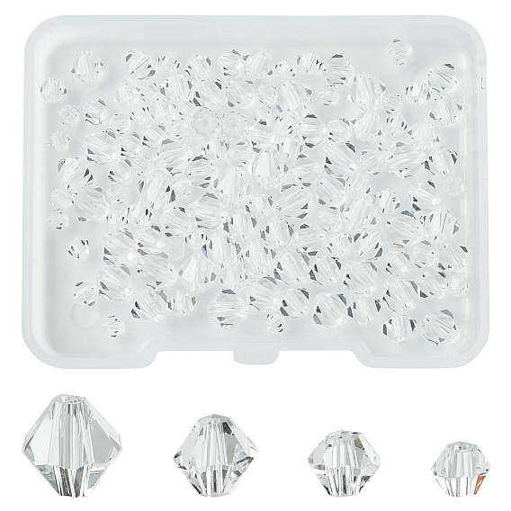 120шт 4 цвета имитация австрийского хрусталя, класс AAA, граненые, двухконусные